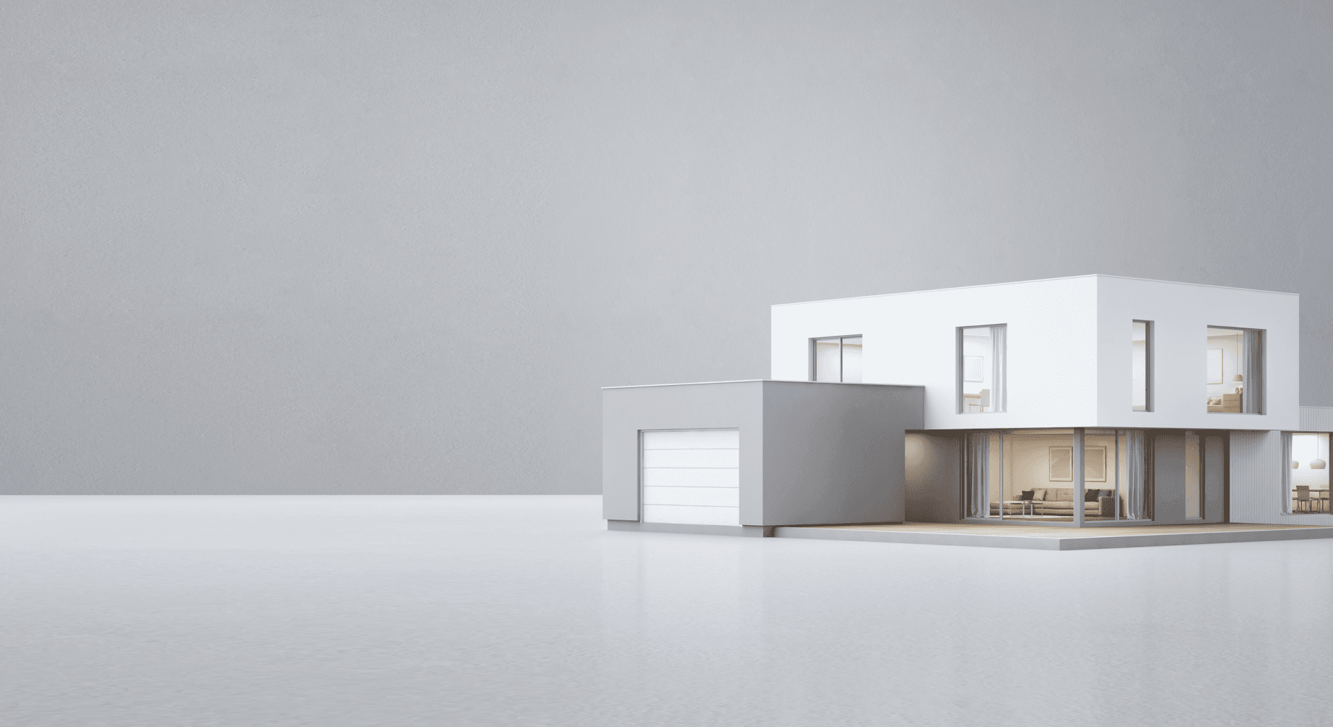 Illustration architecturale d’une maison contemporaine envisagée dans l’univers résidentiel de Kip-City